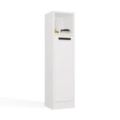 Mobile bagno salvaspazio 25,5x102 cm con 2 ante bianco opaco MBT7