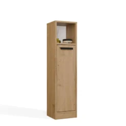 Mobile bagno salvaspazio 25,5x102 cm con 2 ante rovere MBT7