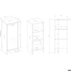 Mobile bagno salvaspazio 35x90 cm con anta e ripiani bianco opaco MBT3