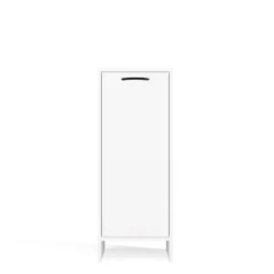 Mobile bagno salvaspazio 35x90 cm con anta e ripiani bianco opaco MBT3