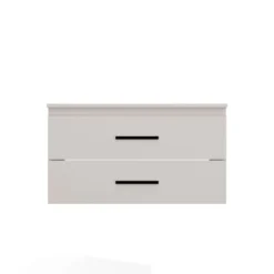 Mobile bagno sospeso 80 cm con 2 cassetti beige MLBT2