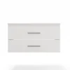 Mobile bagno sospeso 80 cm con 2 cassetti bianco opaco MLBT2