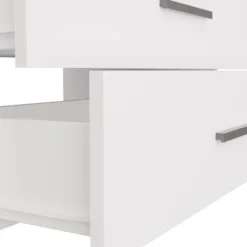 Mobile bagno sospeso 80 cm con 2 cassetti bianco e rovere MLBT2
