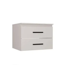 Mobile bagno sospeso 60 cm con 2 cassetti cashmere MLBT1