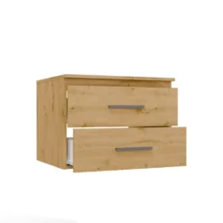 Mobile bagno sospeso 60 cm con 2 cassetti rovere MLBT1