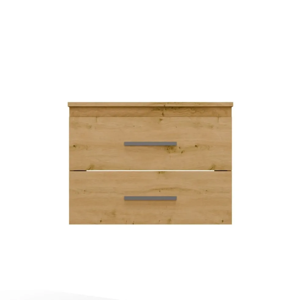 Mobile bagno sospeso 60 cm con 2 cassetti rovere MLBT1