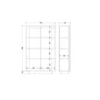 Mobile contenitore a 2 ante 106x171 cm grafite MCL17