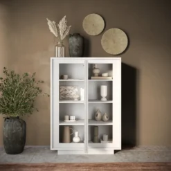 Mobile contenitore a 2 ante 106x171 cm bianco opaco MCL17