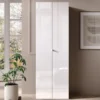 Mobile contenitore alto con 2 ante 63x184 cm bianco lucido MCL14