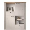 Mobile contenitore con 2 cassetti 118x160 cm bianco effetto legno e rovere MCL18