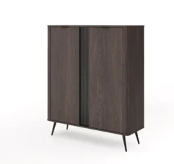 Mobile contenitore moderno 113x134 cm a 2 ante quercia scuro MCLK11