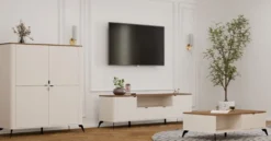 Mobile contenitore multiuso 125x135 cm cashmere e rovere MMT2