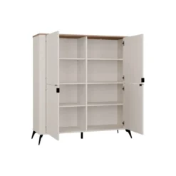 Mobile contenitore multiuso 125x135 cm cashmere e rovere MMT2