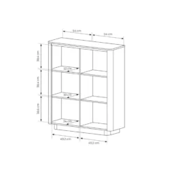 Mobile contenitore per soggiorno 113x133 cm con ante push to open in rovere e nero MCLK10