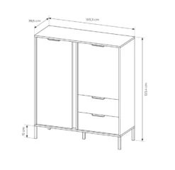 Mobile contenitore 103x123cm antracite MCLK2