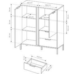 Mobile contenitore 103x123cm antracite MCLK2