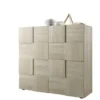 Mobile contenitore 121x111cm da salotto con due ante design geometrico rovere MCL3