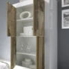 Mobile contenitore 102x162cm da zona giorno a quattro ante battenti bianco e pero MCL2