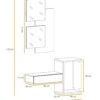 Mobile da ingresso sospeso rovere e bianco IP1