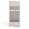Mobile ingresso appendiabiti 100x238 con panca bianco e beige cashmere MIT14