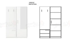 Mobile ingresso appendiabiti e scarpiera moderno IG5