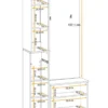 Mobile ingresso appendiabiti moderno IP17