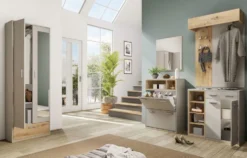 Mobile ingresso componibile grigio e rovere II15