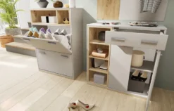 Mobile ingresso componibile grigio e rovere II15