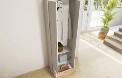 Mobile ingresso componibile grigio e rovere II15