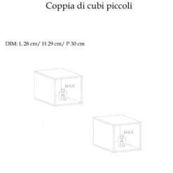 Mobile ingresso con armadietto 193x186 cm argilla e noce IL8
