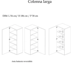 Mobile ingresso con armadietto 193x186 cm argilla e noce IL8