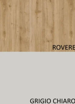 Mobile ingresso con colonna larga 165x186 cm grigio chiaro e rovere IL18
