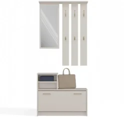 Mobile ingresso con scarpiera 85x180 cm beige cashmere MIT1