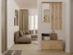 Mobile ingresso con specchio 85x180 cm rovere MIT1