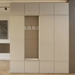 Mobile ingresso guardaroba 200x238 con panca beige cashmere MIT13