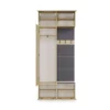 Mobile ingresso guardarobe 100x238 con appendiabiti rovere chiaro e grigio MIT15