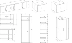 Mobile ingresso guardarobe 100x238 con appendiabiti rovere e grigio MIT15