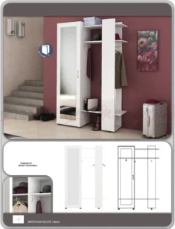 Mobile ingresso moderno bianco lucido IG2