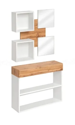 Mobile ingresso moderno bianco e rovere IP4
