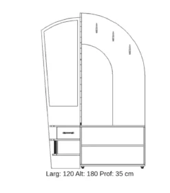 Mobile ingresso moderno con specchio in rovere IG7