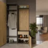 Mobile ingresso moderno con specchio rovere e antracite MIT3