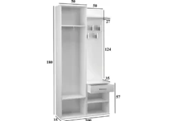 Mobile ingresso moderno con specchio rovere MIT3
