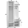 Mobile ingresso moderno con specchio rovere chiaro MIT3