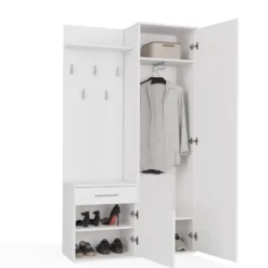 Mobile ingresso moderno con specchio bianco MIT3