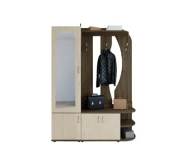 Mobile ingresso moderno con specchio in Rovere II4052