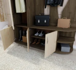Mobile ingresso moderno con specchio in Rovere II4052