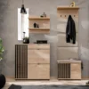 Mobile ingresso moderno rovere e nero 160x202 IP29