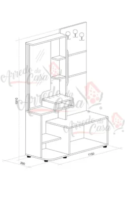 Mobile ingresso moderno rovere grigio IU11