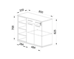 Mobile ingresso moderno 76x82cm basso II21