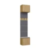 Mobile ingresso moderno 150x238 con guardaroba rovere e grigio MIT11